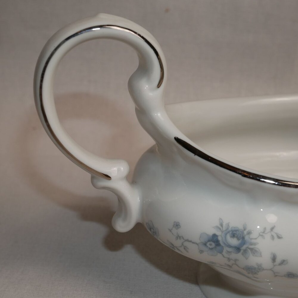 Bavaria Haviland Germany Floral Porcelain Gravy Boat With Silver Trim - Picture 6 of 8